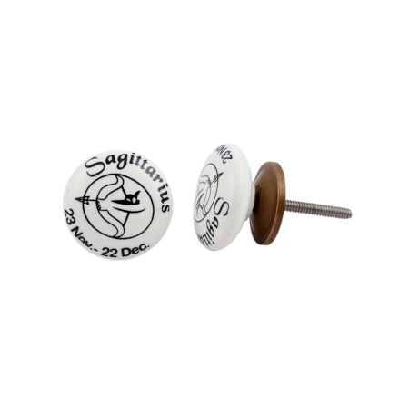 Sagittarius Flat Ceramic Knob
